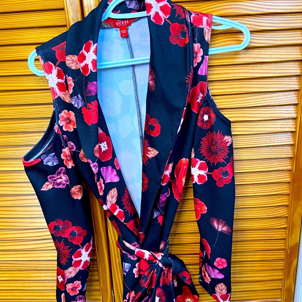 Guess tie front wrap top